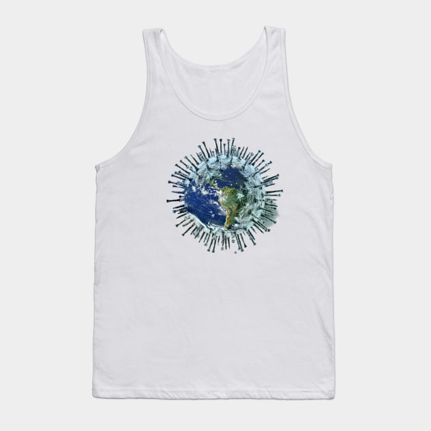 Corona Virus Pandemic Tank Top by FifthBaseShirts